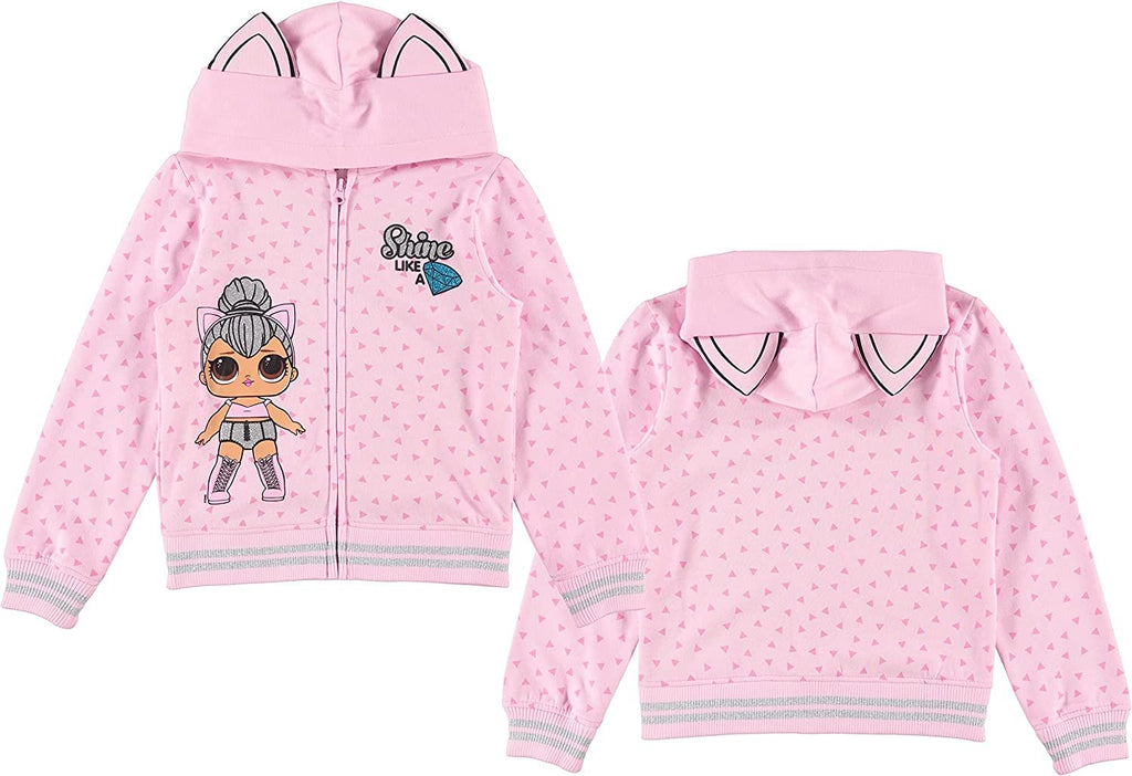 L.O.L. Surprise! Girls Hoodie - Kitty Queen Girls Cosplay Zip up Sweatshirt