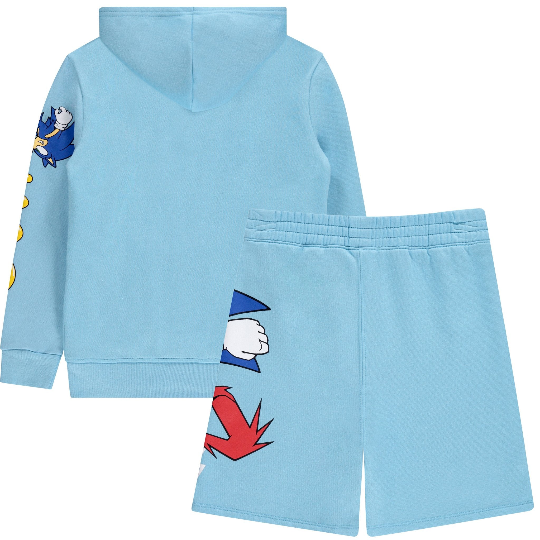 Boys Sonic The Hedgehog Hoodie and Shorts 2-Piece Set - Sonic Shorts and Hoodie Clothing Set