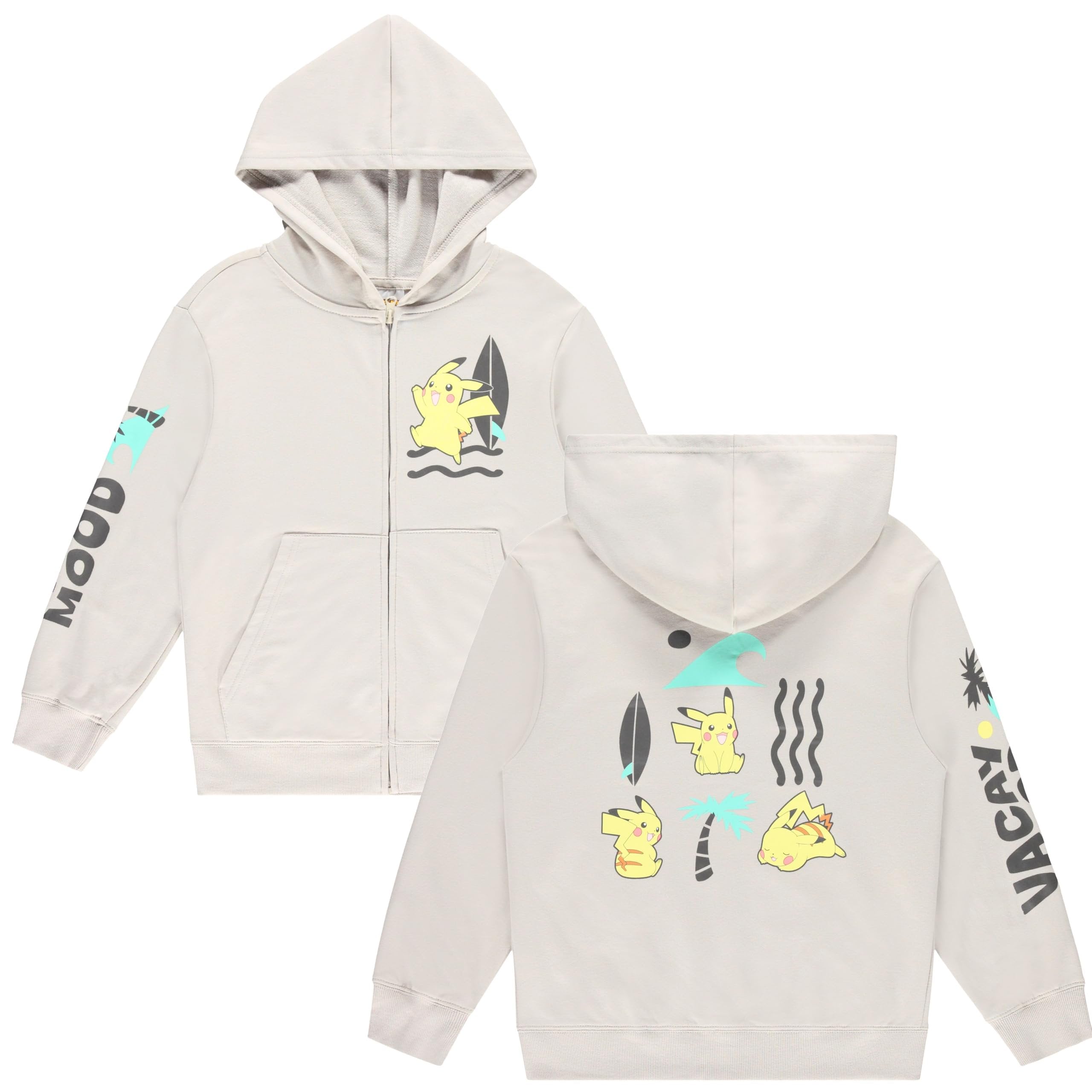 Pokemon Boys Lightweight Hoodie and Shorts Set – Pikachu Kids 2 Piece Outfit - Sizes XS-M