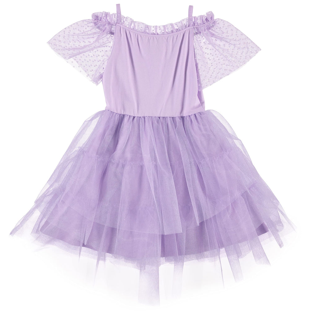 DISNEY Girls Lavender Tutu Flower Dress - Encanto Inspired Isabela Costume Dress Lilac- Sizes XS-XL