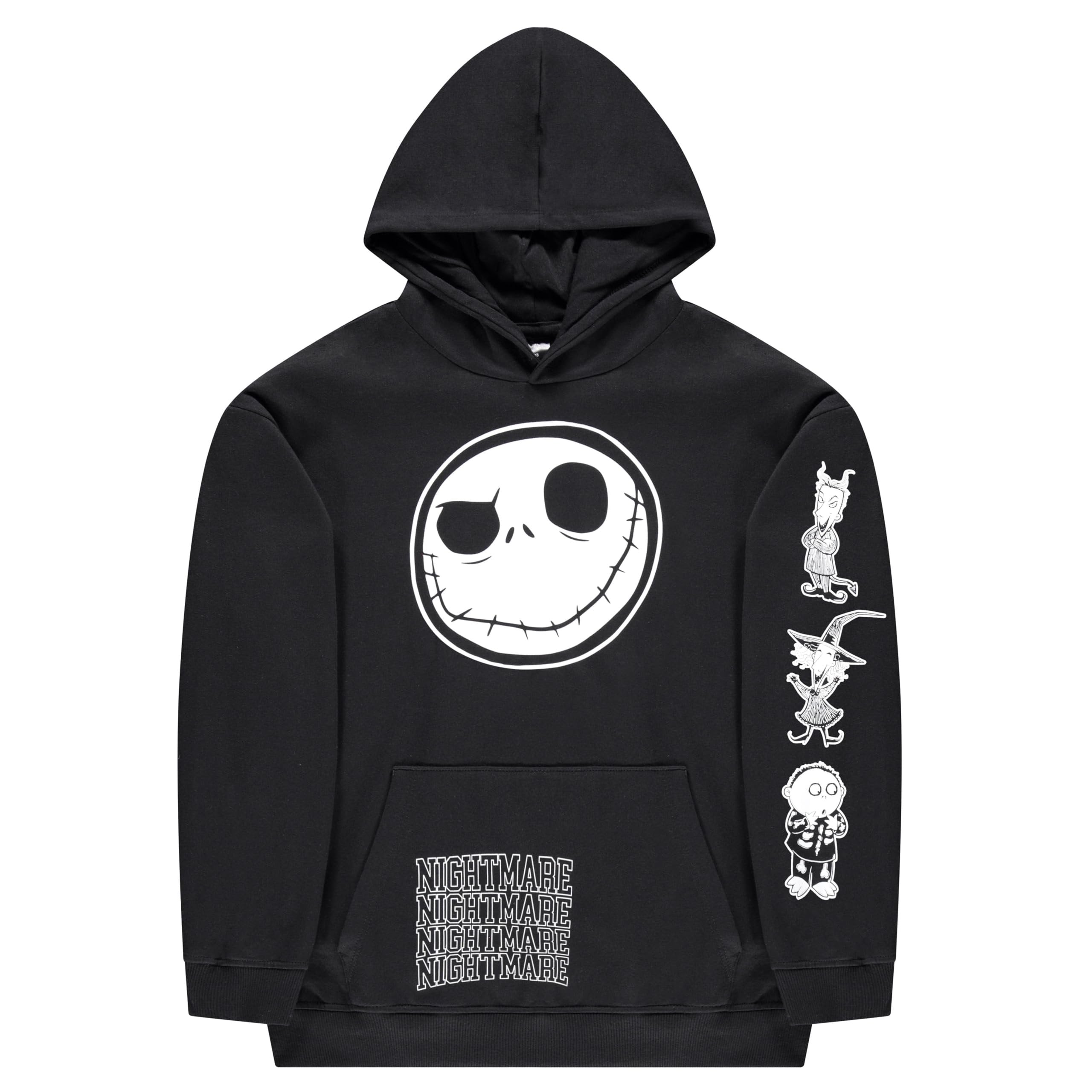 Disney The Nightmare Before Christmas Boys Jack Skellington Pullover Hoodie, Black, Sizes S-XL
