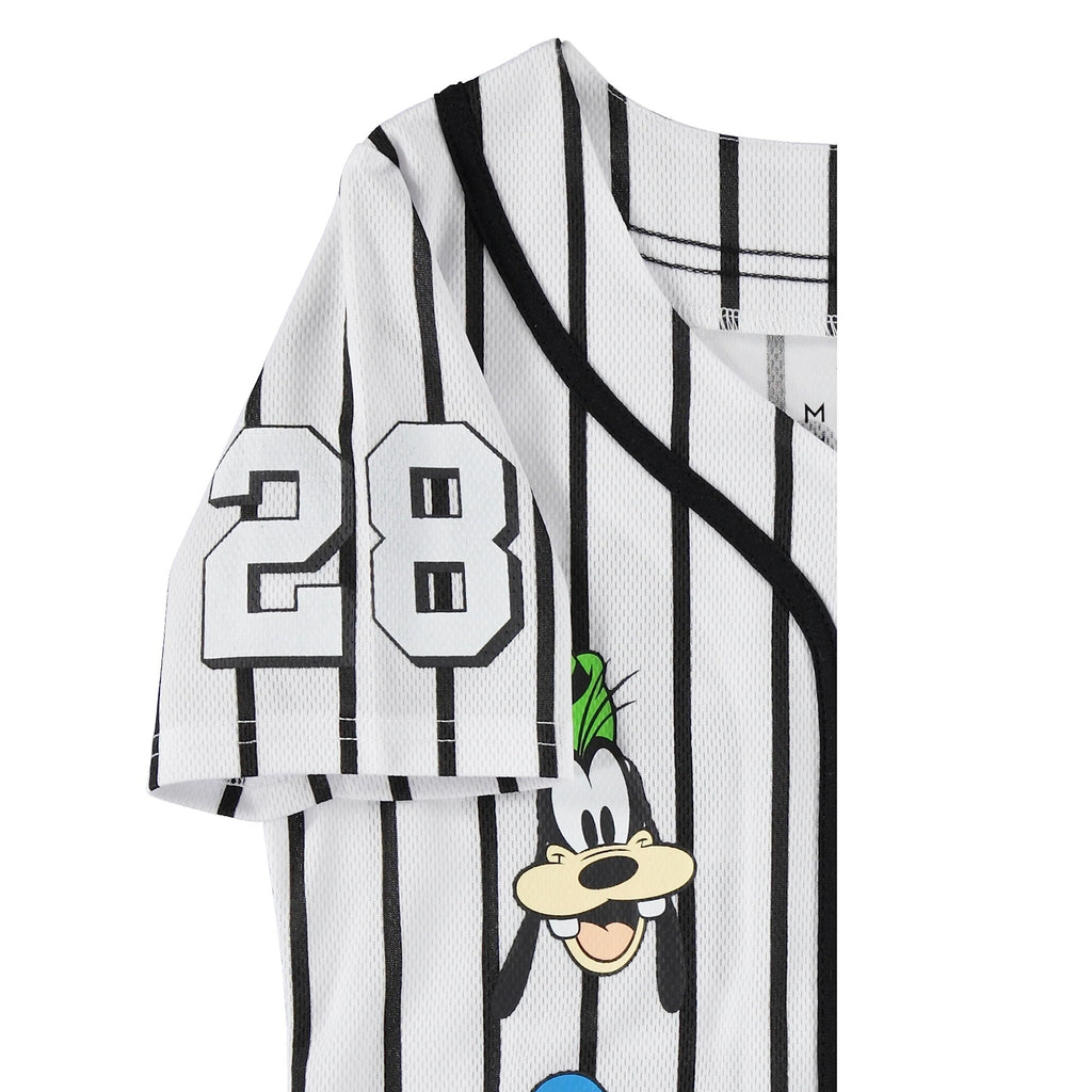 Disney Girls Baseball Jersey T-Shirt with Lilo & Stitch and Mickey Mouse- Girls Sizes 4-16 Hot Pink