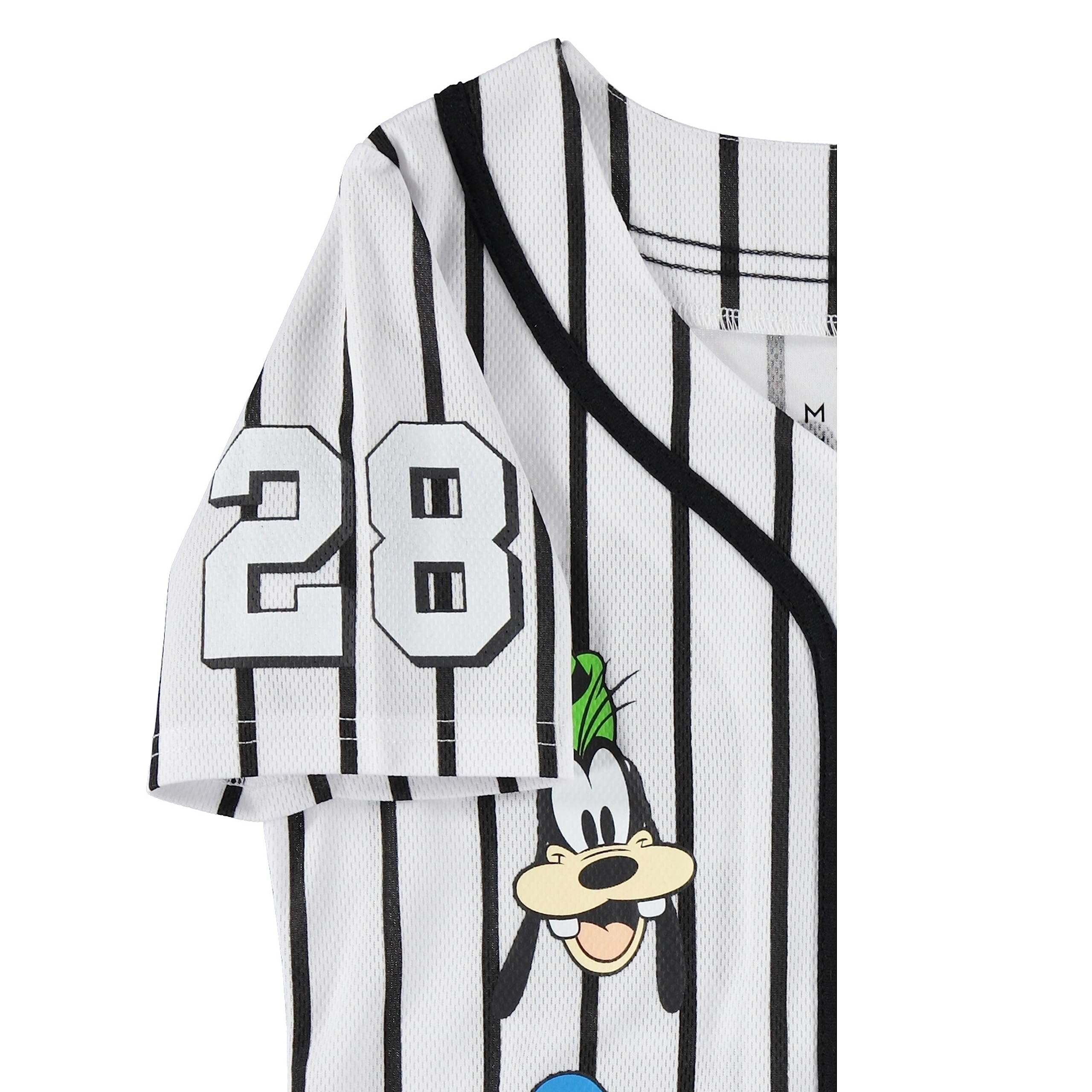 Disney Girls Baseball Jersey T-Shirt with Lilo & Stitch and Mickey Mouse- Girls Sizes 4-16 Hot Pink