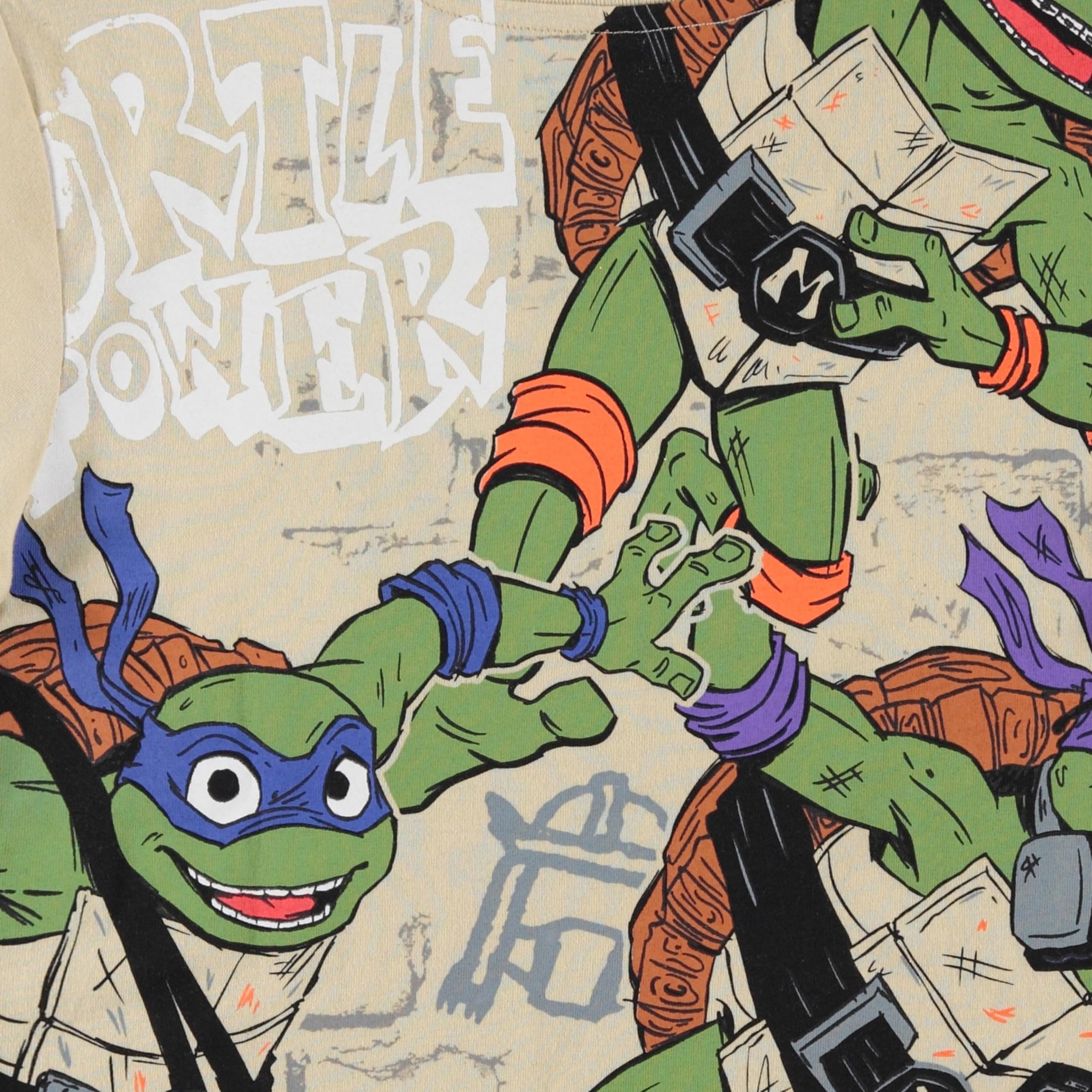 Teenage Mutant Ninja Turtles Boys Short Sleeve T-Shirt - Little and Big Boys 4-20 Sand