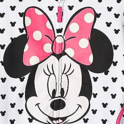 Disney Girls' Minnie Hoodie with Bow and Ears- Toddler, Little and Big Girl Sizes 18M-16