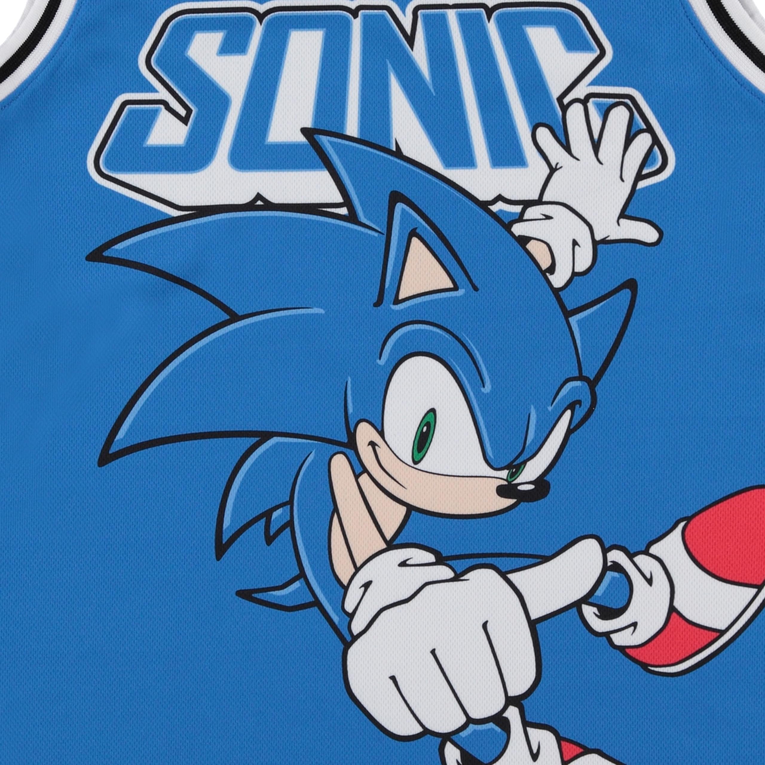 Boys Sonic The Hedgehog Basketball Jersey Shirt and Shorts Clothing Set- Little and Big Boys Sizes 4-20