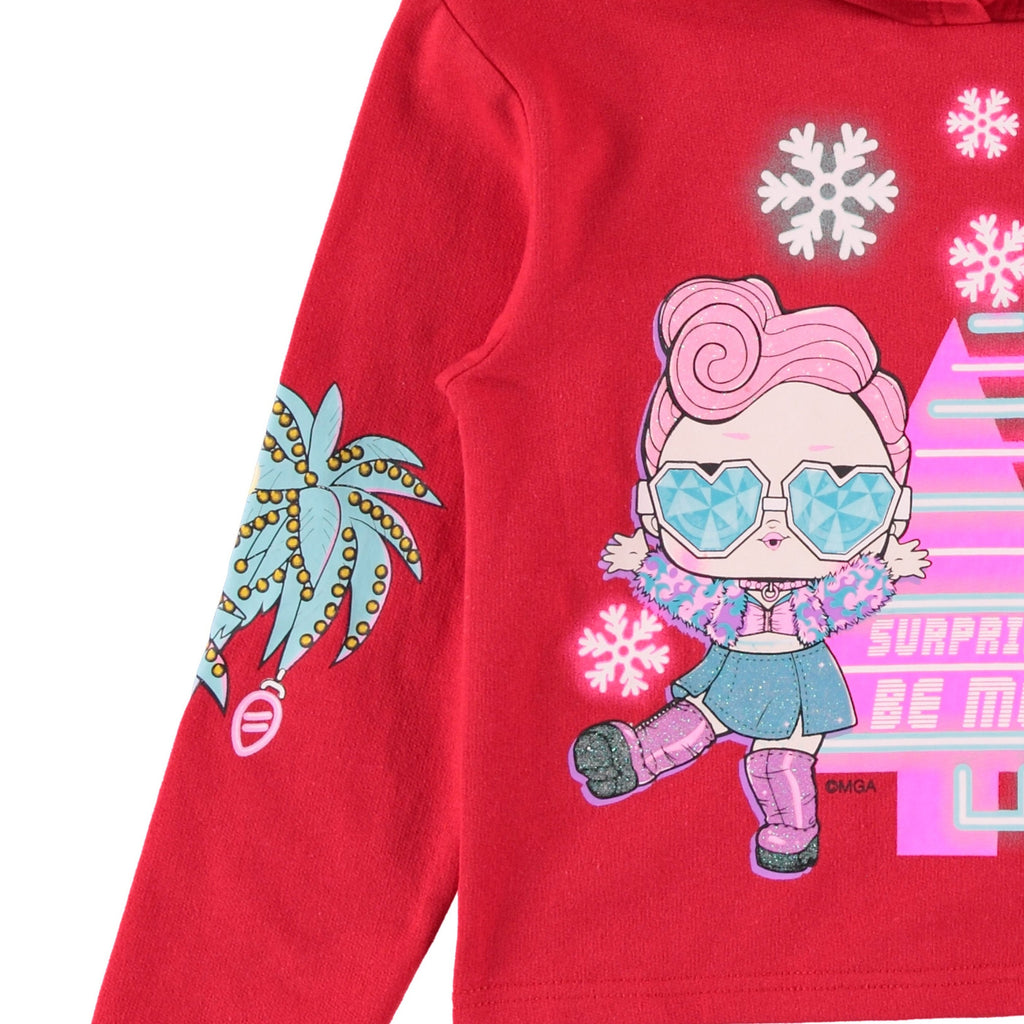 L.O.L. Surprise! Girls Christmas Holiday Hoodie- Diva & Kitty Queen Sizes 4-16