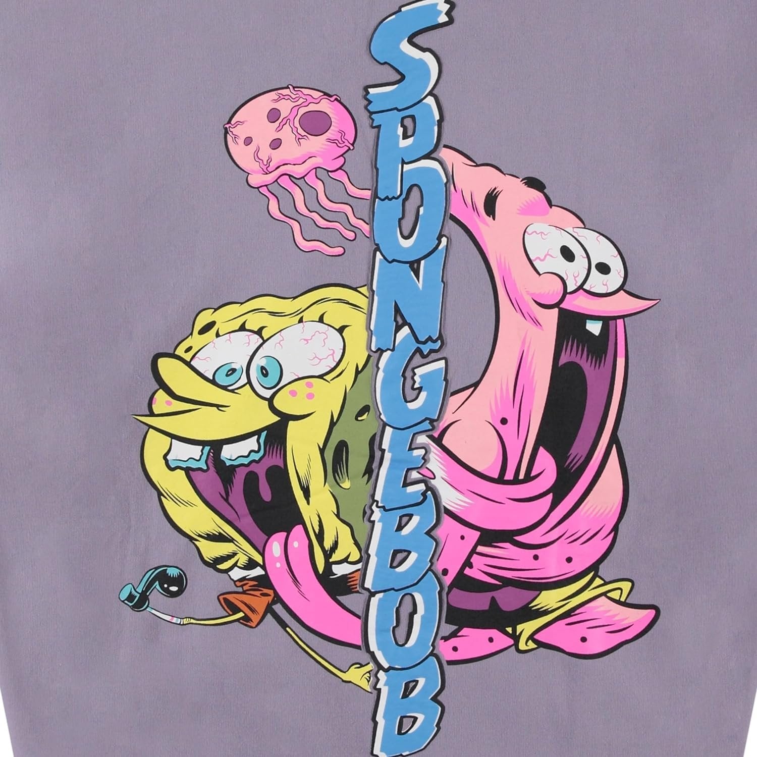 SpongeBob SquarePants Premium Men's Hoodie: Luxurious Embroidery and Puff Ink Logos