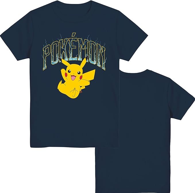 Pokemon Boys Charizard Pikachu Short Sleeve T-Shirt - Pokemon for Little and Big Boys Sizes XS-XXL