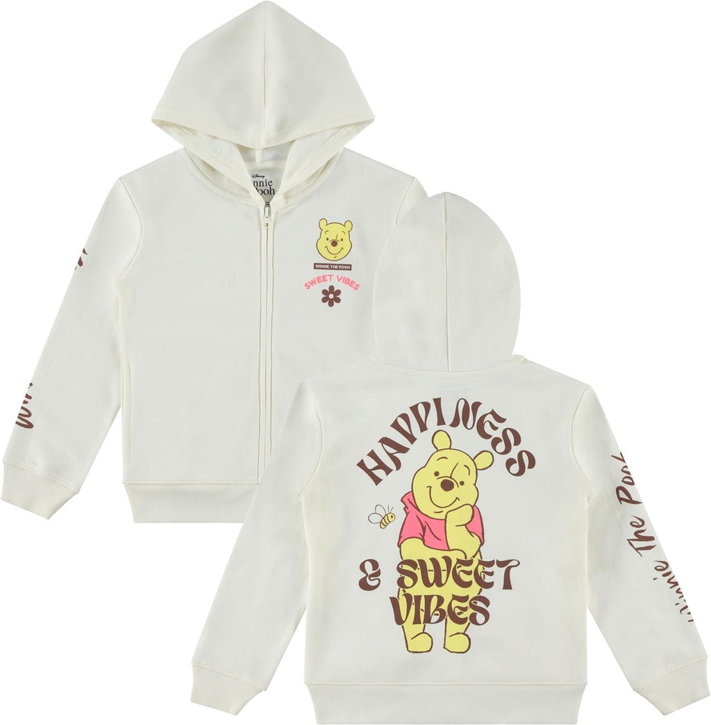 DISNEY Winnie the Pooh Girls Zip-Up Hoodie - Little and Big Girls Sizes 4-16