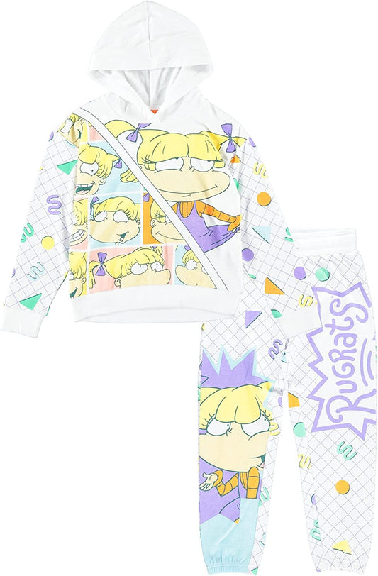 rugrats Girls' Nickelodeon Angelica Hoodie and Jogger Clothing Set - Sizes 4-16