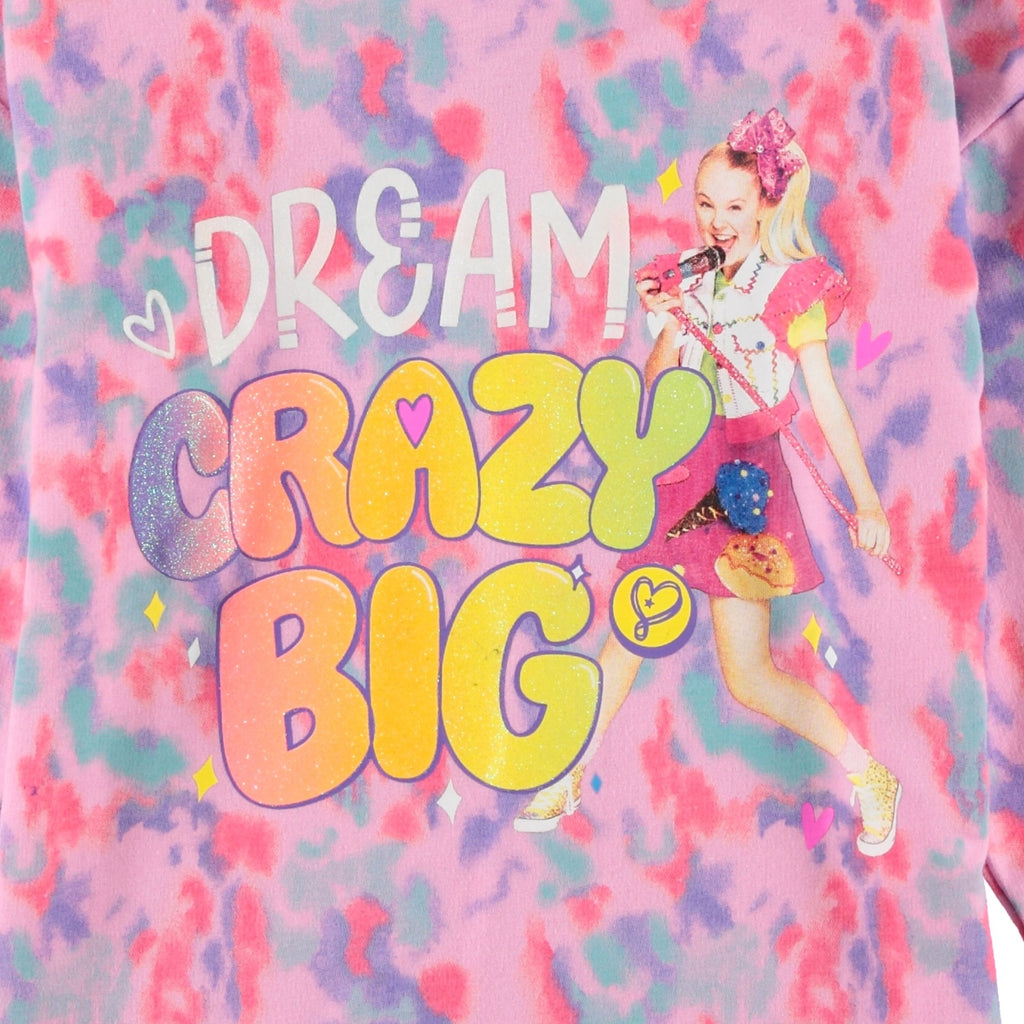 JoJo Siwa Girls Sweatshirt Hoodie and Jogger Clothing Set, Pink Sizes 4-20