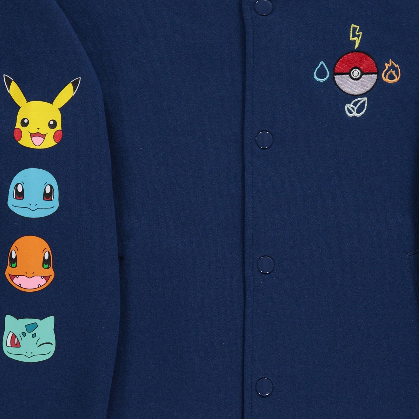 POKÉMON Boys Pokemon Fleece Bomber Jacket- Little and Big Boys Sizes XS-XL (4-16)