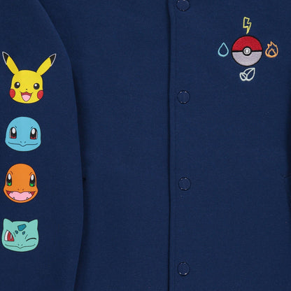 POKÉMON Boys Pokemon Fleece Bomber Jacket- Little and Big Boys Sizes XS-XL (4-16)