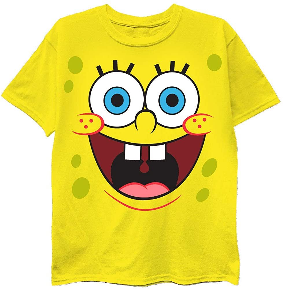 Spongebob Squarepants Boys T-Shirt 4-Pack Bundle - Spongebob, Patrick, Squidward, & Mr. Krabs - Nickelodeon - Boys Sizes 4-16