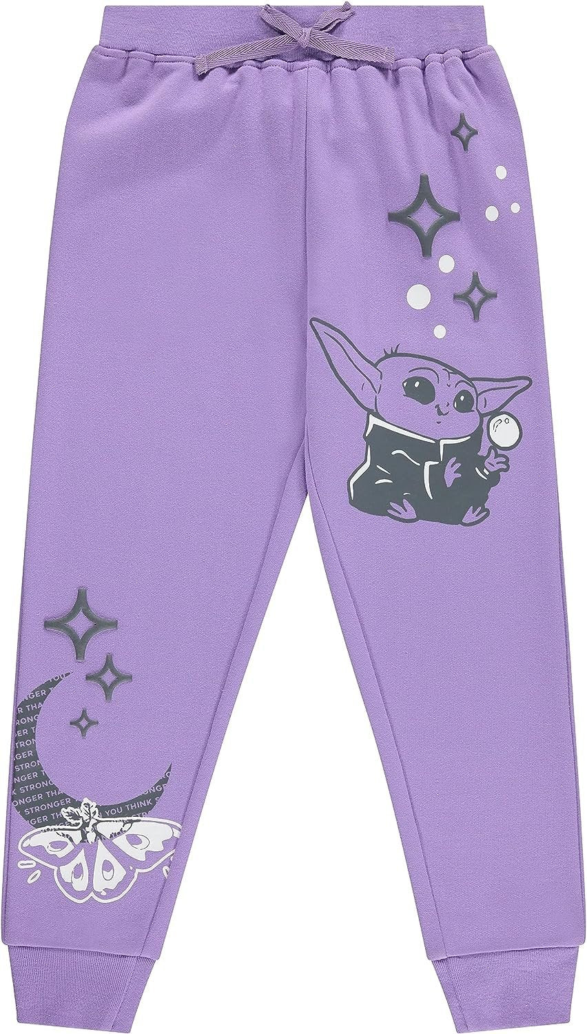 STAR WARS Girls Baby Yoda Clothing Set - Baby Yoda Sweatshirt Hoodie and Jogger - 2-Piece Outfit Set - Sizes 4-16