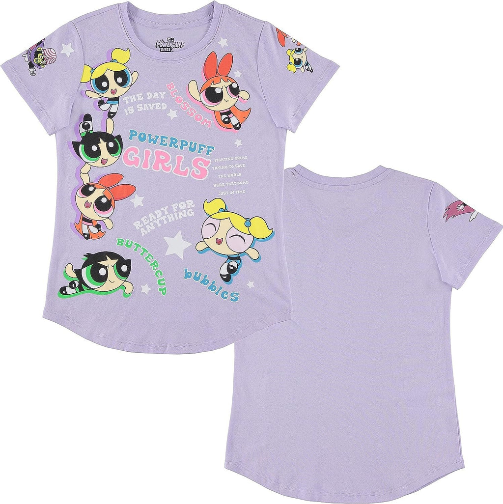 FREEZE Girls Powerpuff Short Sleeve T-Shirt- Powerpuff Girls Tee Sizes 4-16