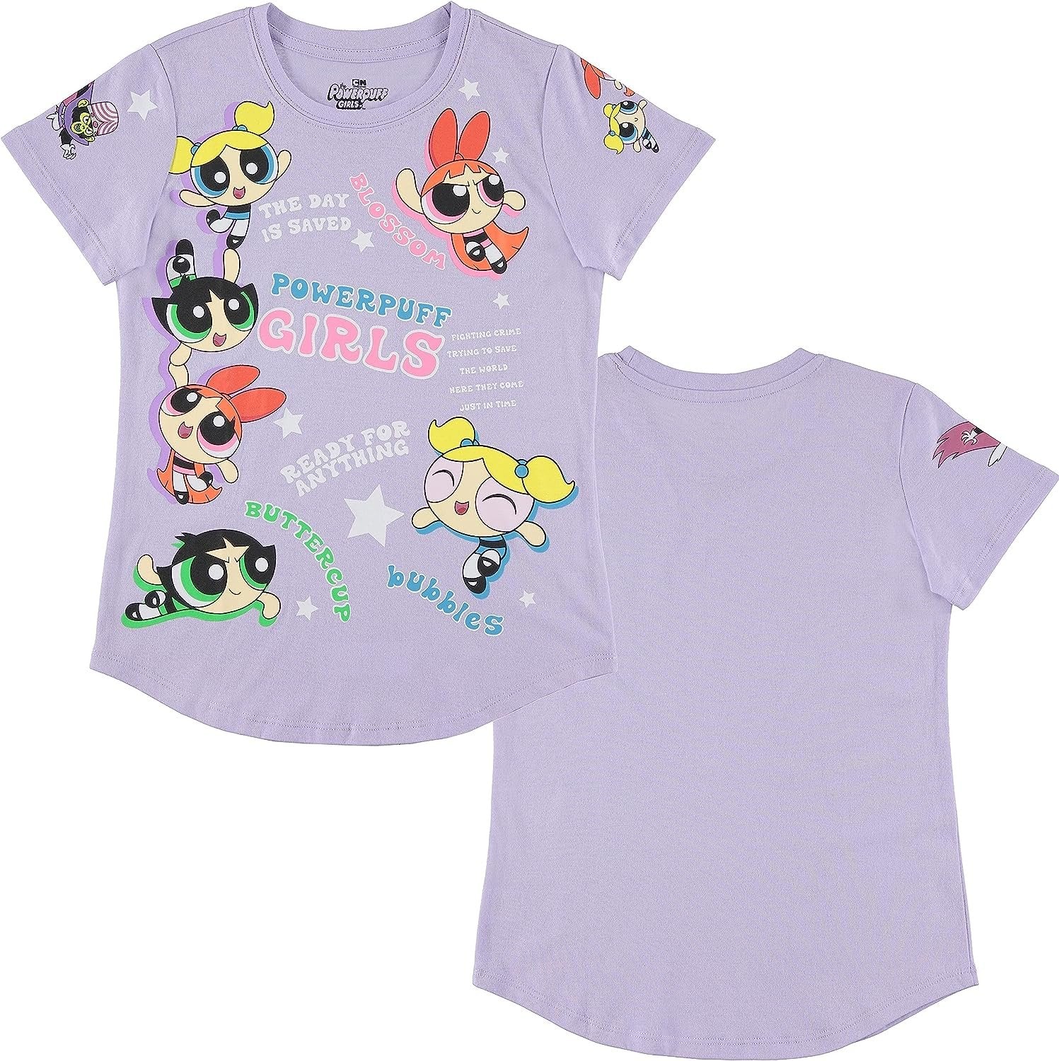 FREEZE Girls Powerpuff Short Sleeve T-Shirt- Powerpuff Girls Tee Sizes 4-16