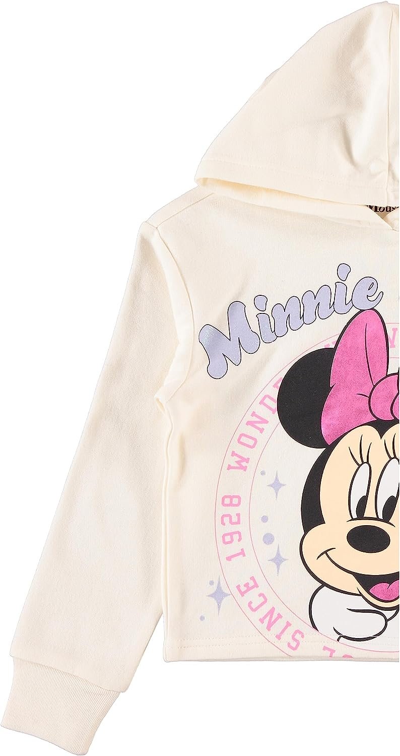 Minnie Mouse Girls Hoodie - Minnie Mouse Skimmer Pullover Hoodie- Sizes 4-16