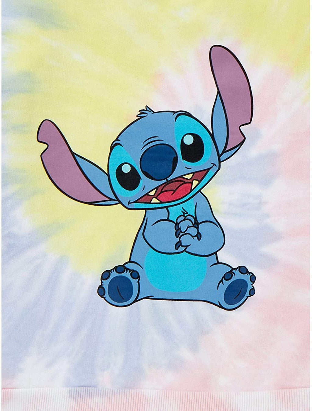 Lilo & Stitch Girls Sweatshirt -Jumbo Print and Embroidery Disney's Stitch Sweater- Sizes 4-16