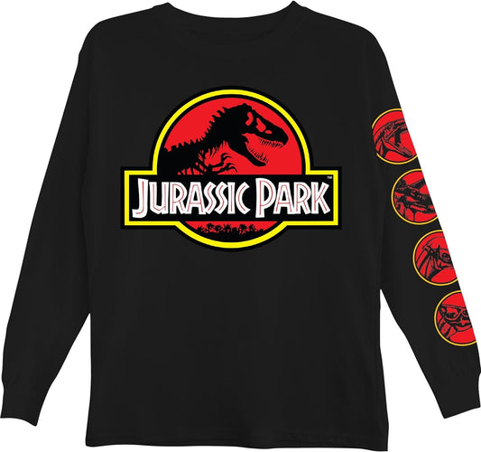Jurassic Park Boys Jurassic World Long Sleeve Crewneck T-Shirt for Little and Big Boys Sizes 4-20