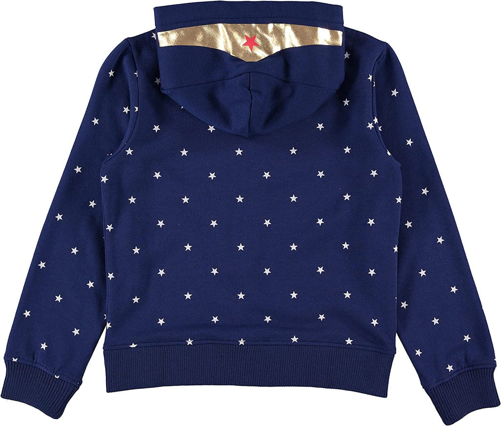 Mighty Fine Girls Wonder Woman Hoodie - Wonder Woman Cosplay Zip-Up Hoodie Sizes 4-16