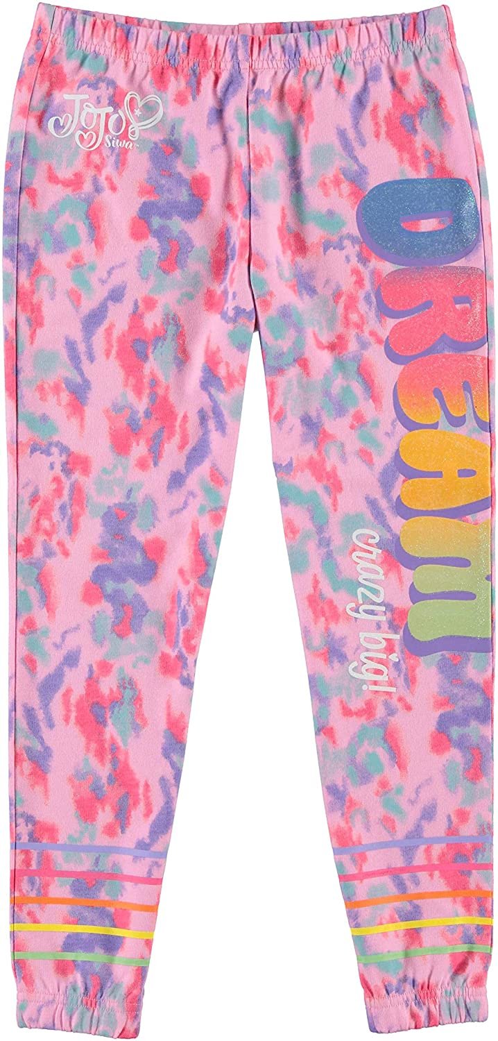 JoJo Siwa Girls Sweatshirt Hoodie and Jogger Clothing Set, Pink Sizes 4-20