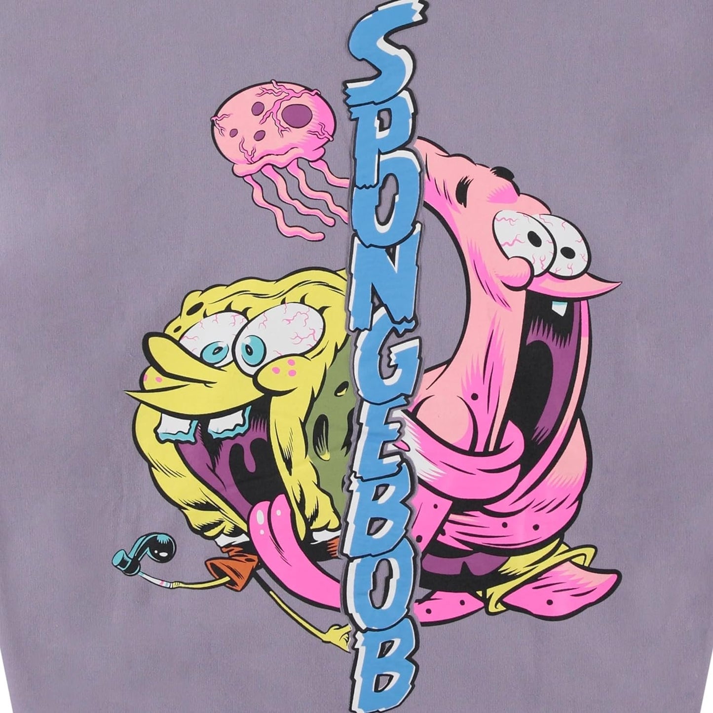 SpongeBob SquarePants Premium Men's Hoodie: Luxurious Embroidery and Puff Ink Logos