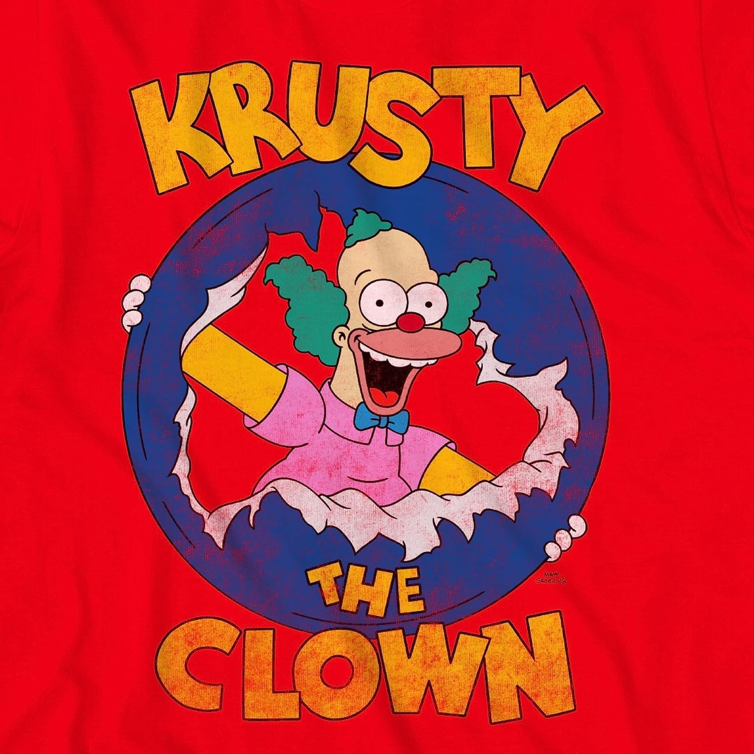 The Simpsons Mens Krusty The Clown T-Shirt Mens Short Sleeve Tee