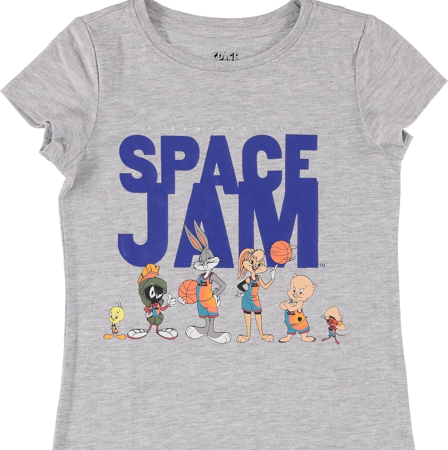 Girls' Space Jam A New Legacy T-Shirt Dress - Lola Bunny, Bugs Bunny, Tweety Character Print