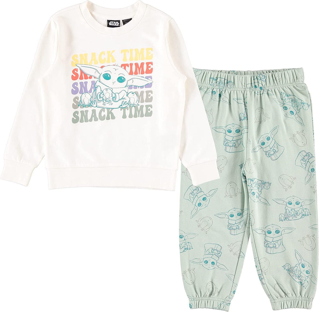 STAR WARS Toddler Boys' Baby Yoda Clothing Set Sweatshirt and Jogger Pants - Baby Yoda Clothing For Toddlers - Sizes 2T-5T