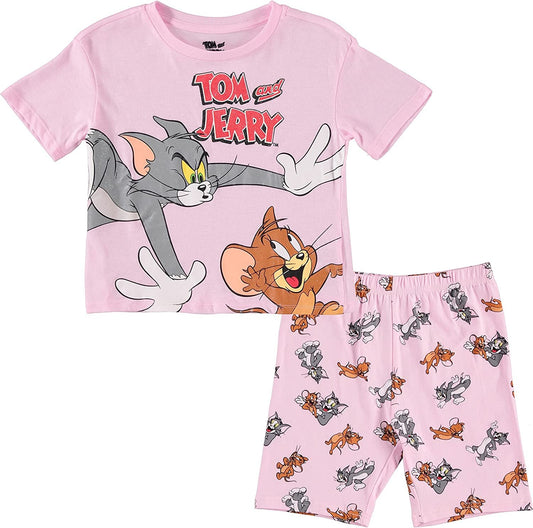 FREEZE Girls Tom and Jerry T-Shirt and Biker Shorts- Sizes 4-16