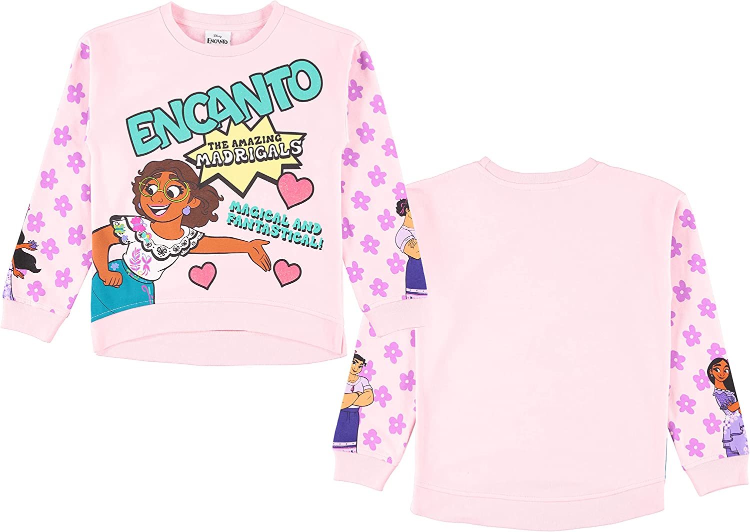Disney Girls Encanto Sweatshirt - Mirabel, Isabela and Luisa - Sizes 2T-16