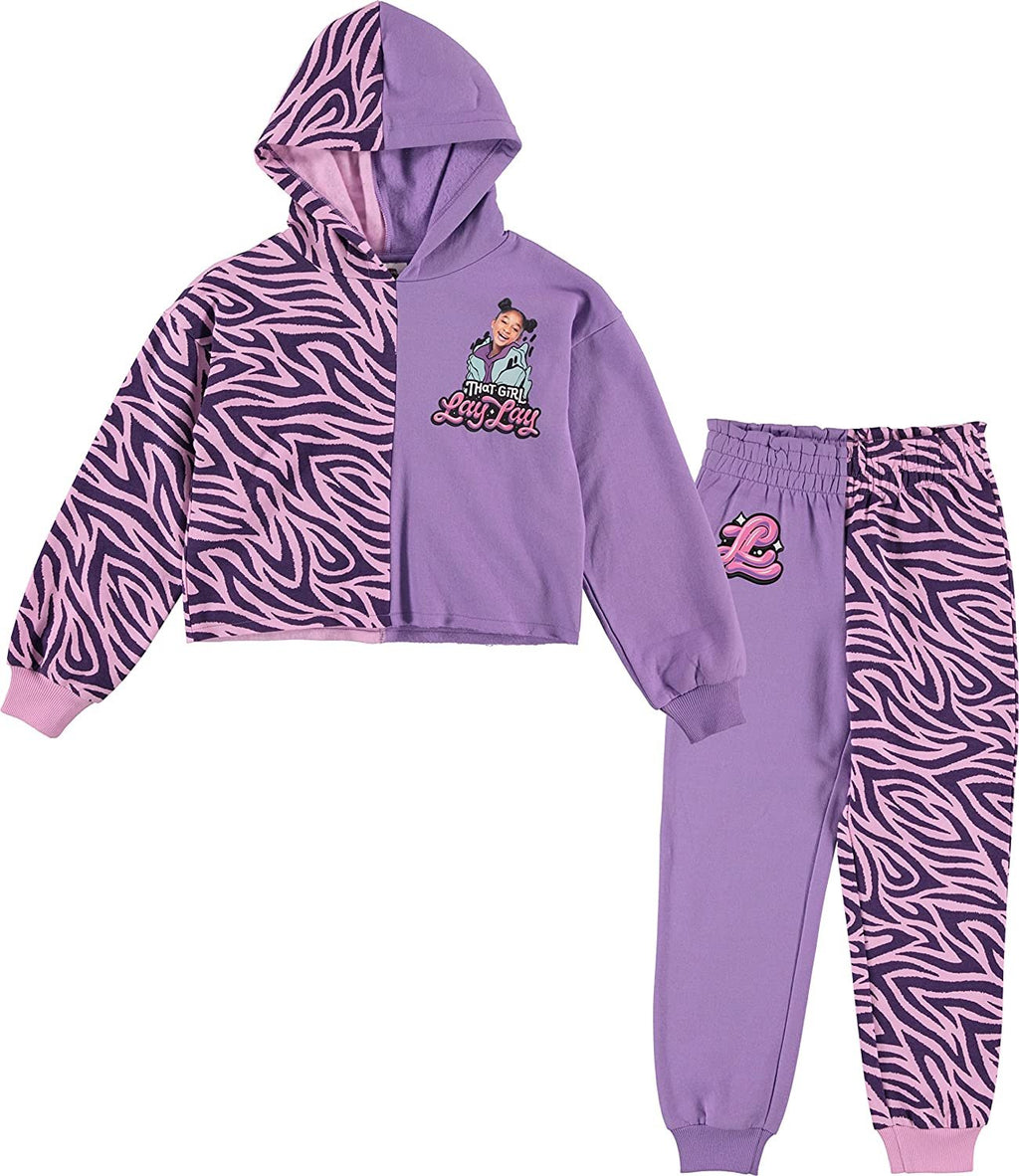 Nickelodeon Girls That Girl Lay Lay Pullover Hoodie and Jogger Sweatpants Clothing Set - Little and Big Girl Sizes 4-16