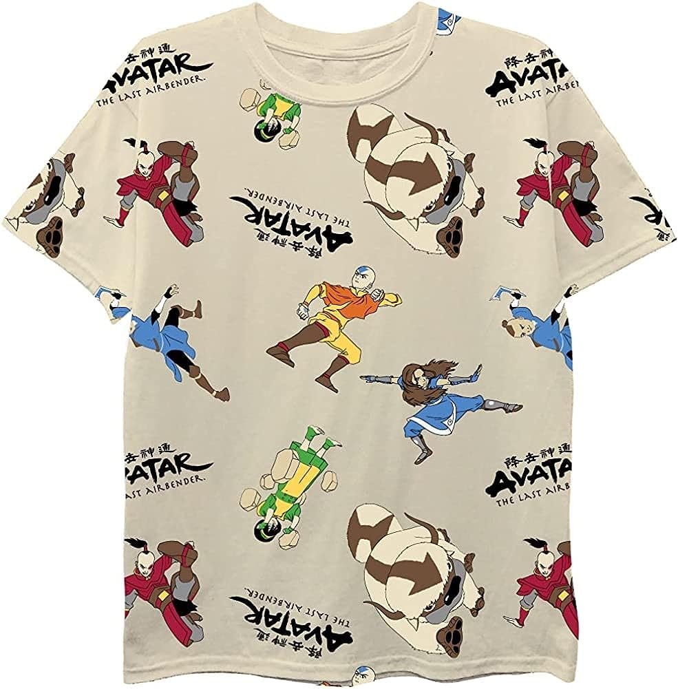 Boys Avatar Short Sleeve T-Shirt - Avatar The Last Airbender T-Shirt- Sizes 8-20