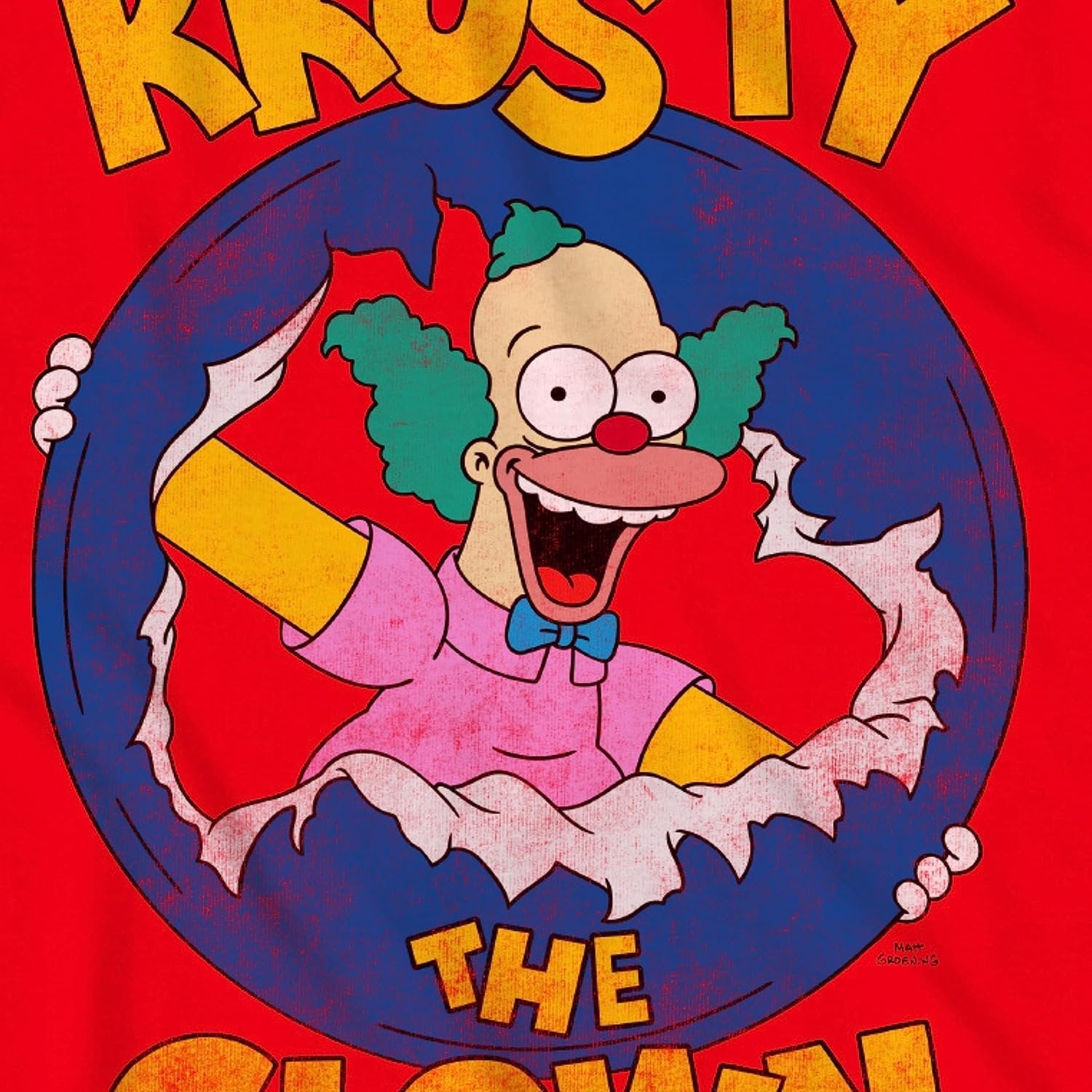The Simpsons Mens Krusty The Clown T-Shirt Mens Short Sleeve Tee