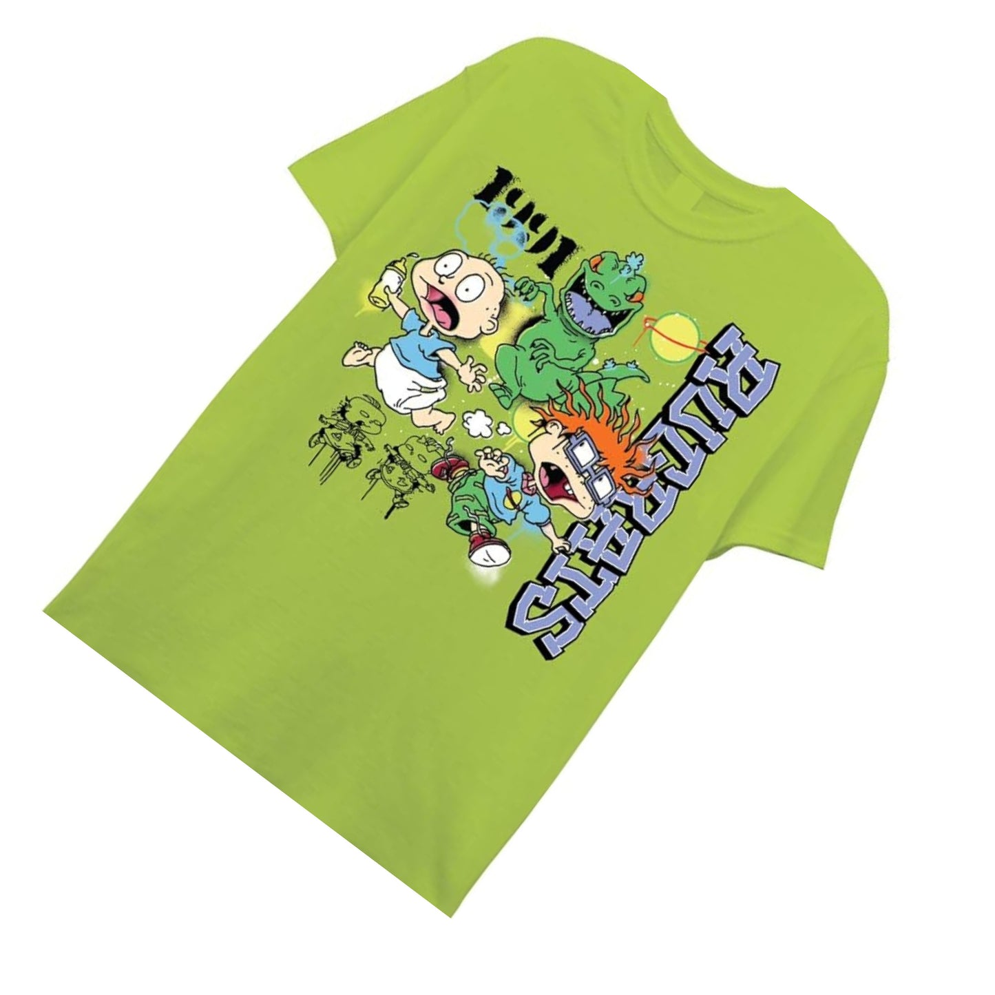 rugrats Nickelodeon Men's 90's Classic T-Shirt - Vintage Throwback Tee