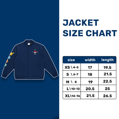 POKÉMON Boys Pokemon Fleece Bomber Jacket- Little and Big Boys Sizes XS-XL (4-16)