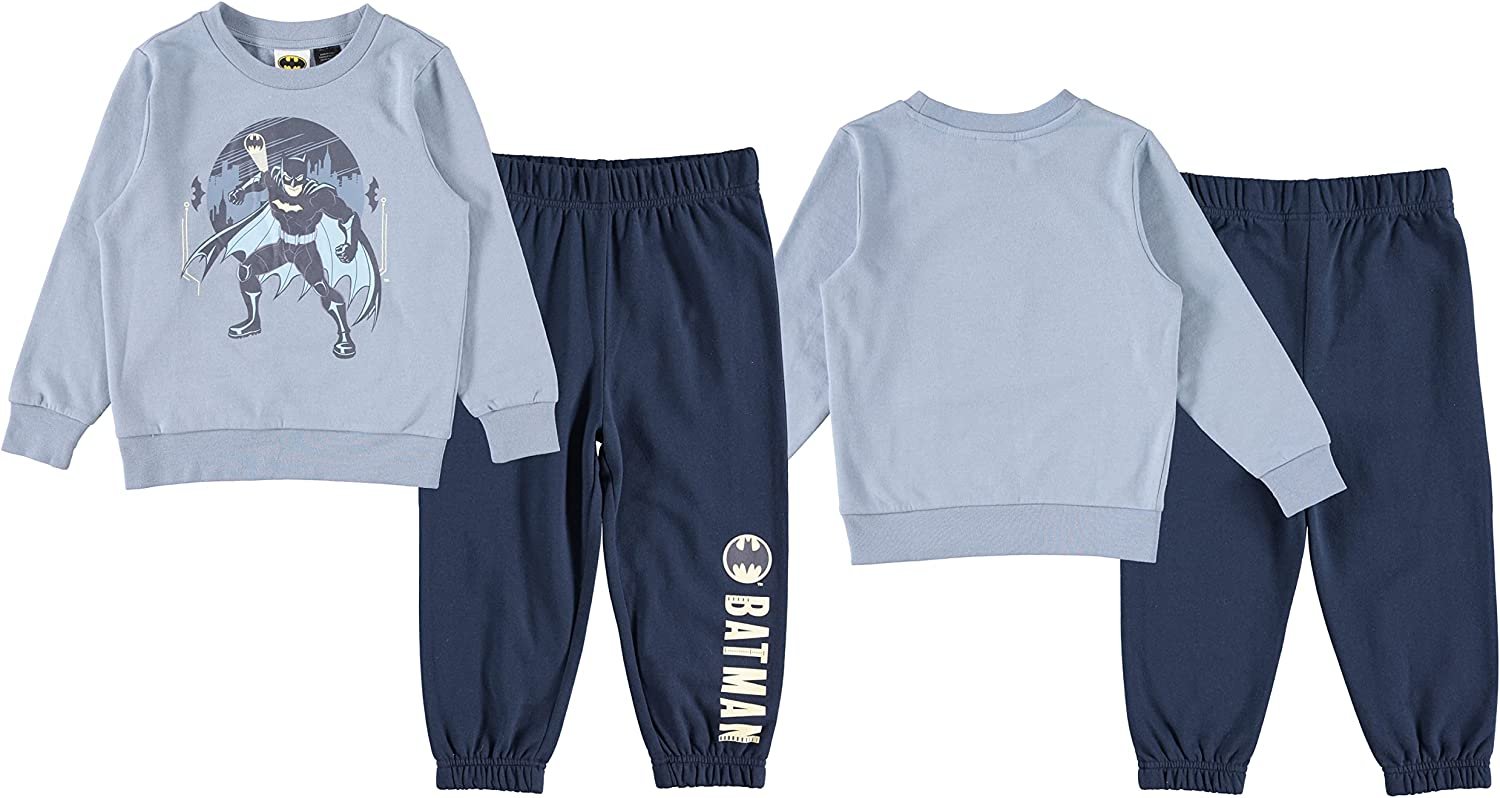 BATMAN Fleece Sweatshirt and Jogger Pants Set For Toddler boys - Sizes 2T-5T