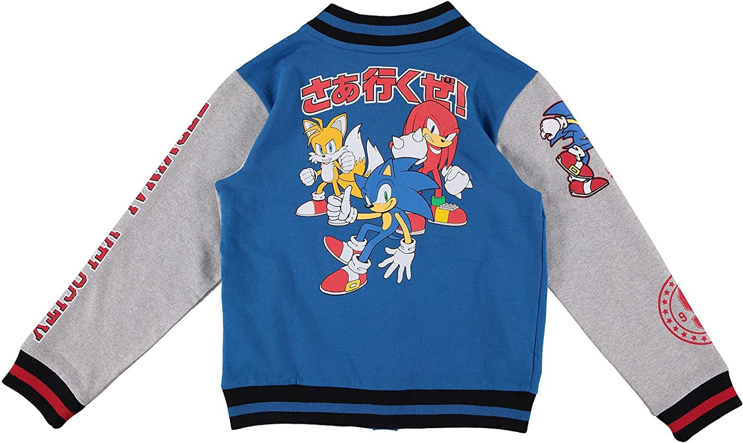 SEGA Boys' Sonic The Hedgehog Varsity Jacket & Tee Bundle Set
