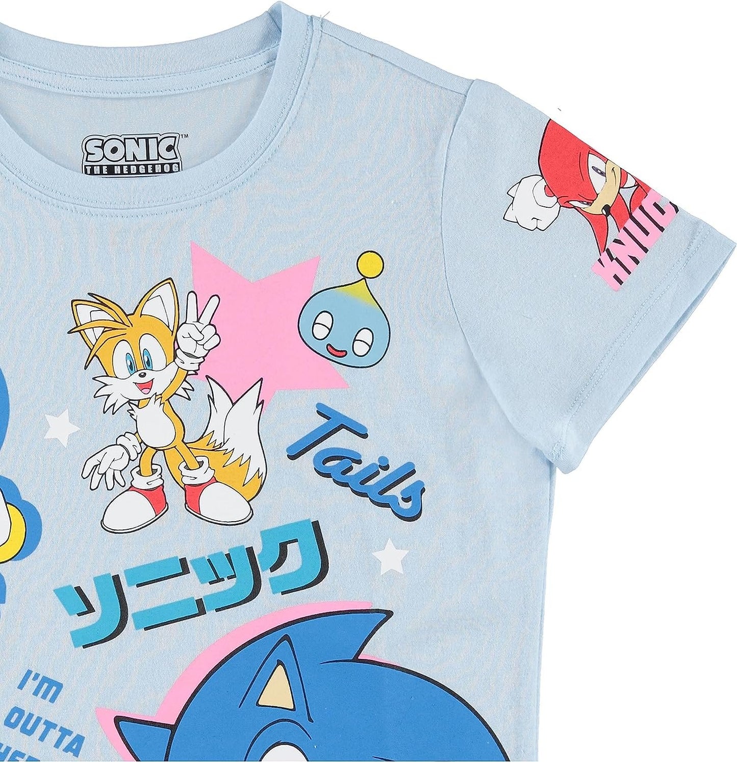 Girls Sonic The Hedgehog Short Sleeve T-Shirt- Sonic Girls Tee Sizes 4-16