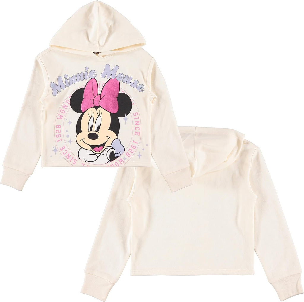 Minnie Mouse Girls Hoodie - Minnie Mouse Skimmer Pullover Hoodie- Sizes 4-16
