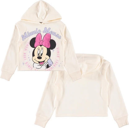 Minnie Mouse Girls Hoodie - Minnie Mouse Skimmer Pullover Hoodie- Sizes 4-16