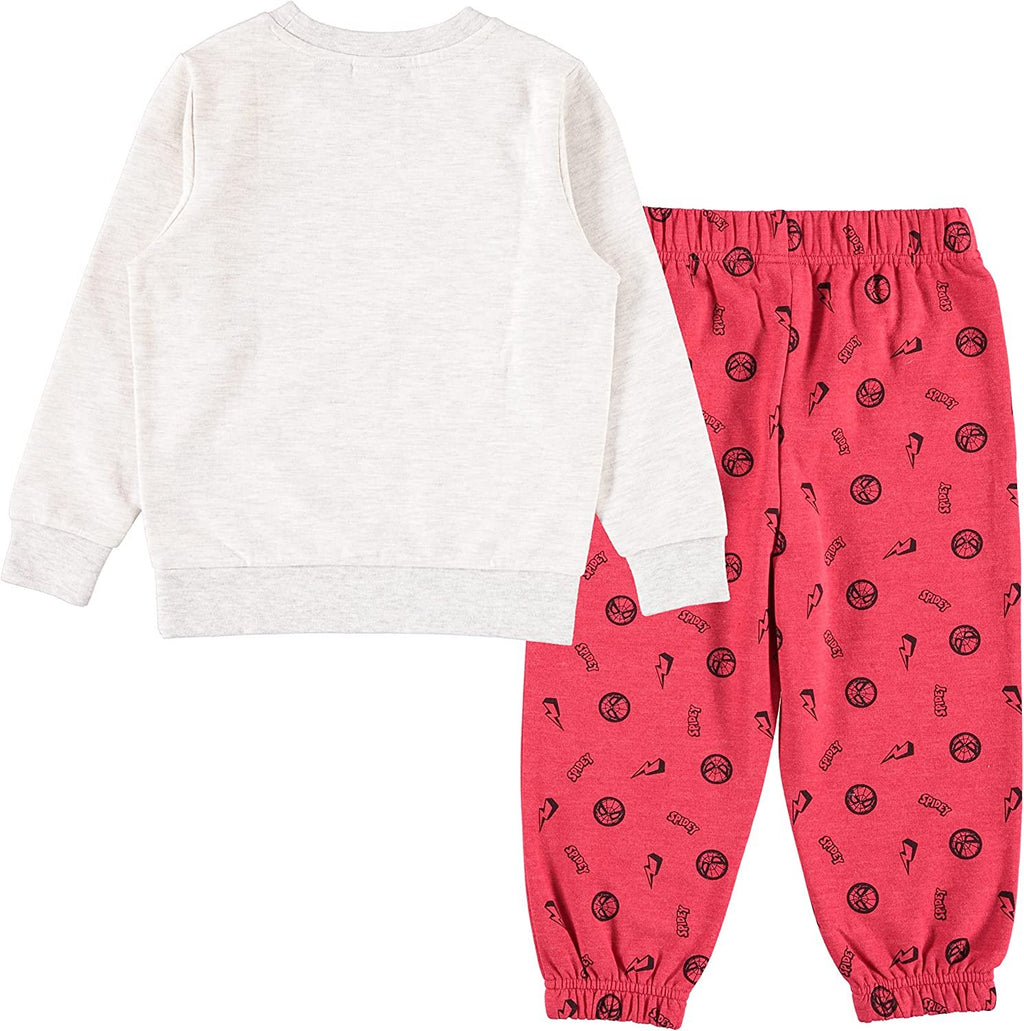 Marvel Spiderman Boys’ 2 Pack Fleece Sweatshirt Jogger Pants Set For Toddler Boys- Sizes 2T-5T