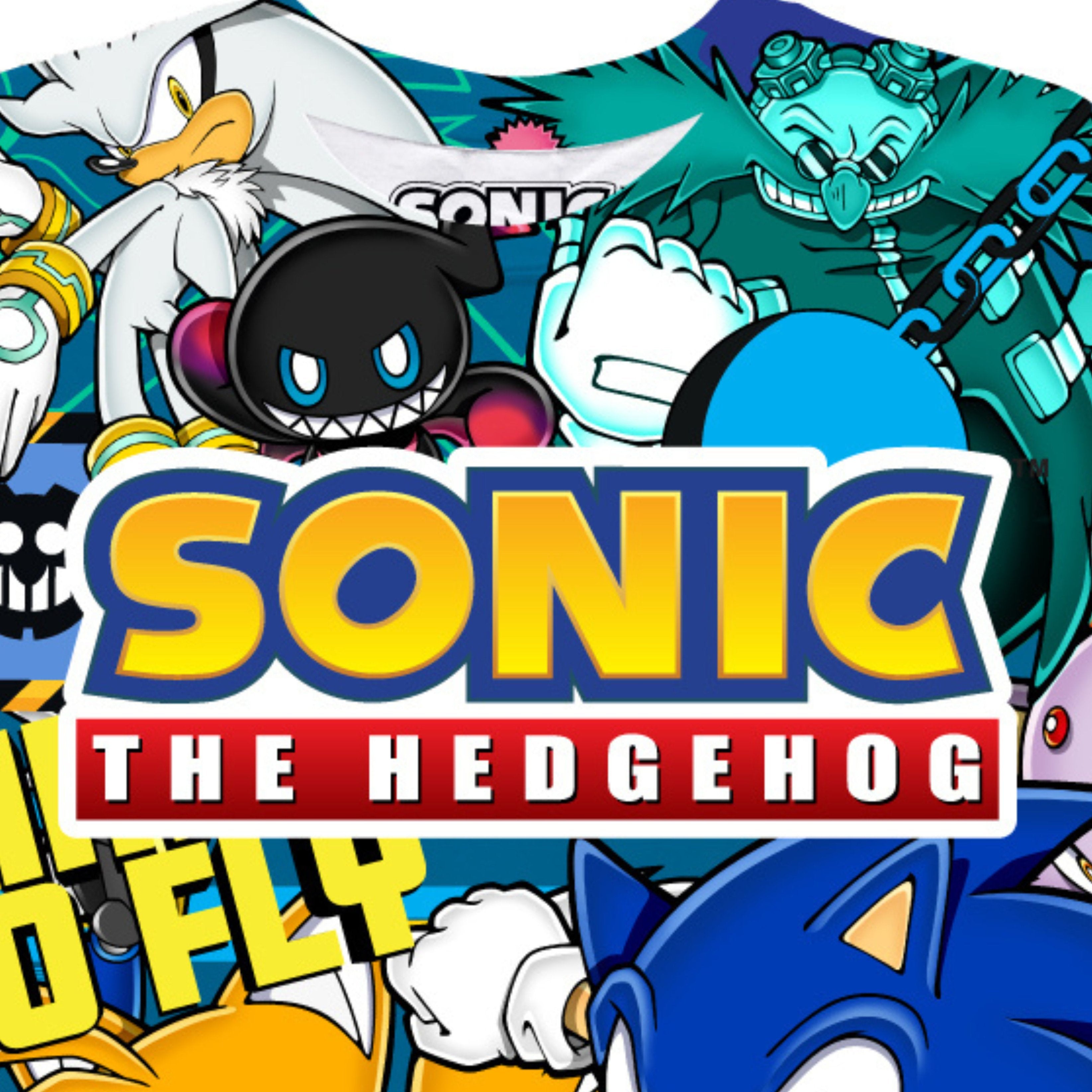 FREEZE Sonic The Hedgehog Boys Short Sleeve T-Shirt - All Over Print Design Sonic Tee