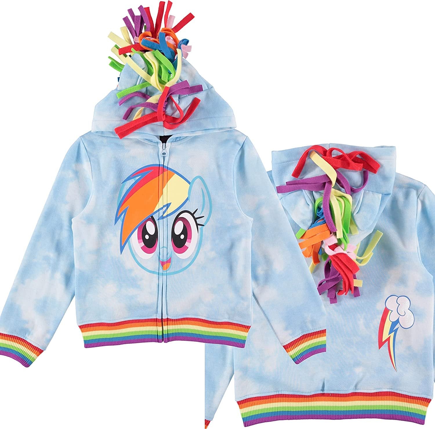 My Little Pony Magical Rainbow Dash Cosplay Hoodie for Girls - Super Soft & Fun for Playtime and Parties!