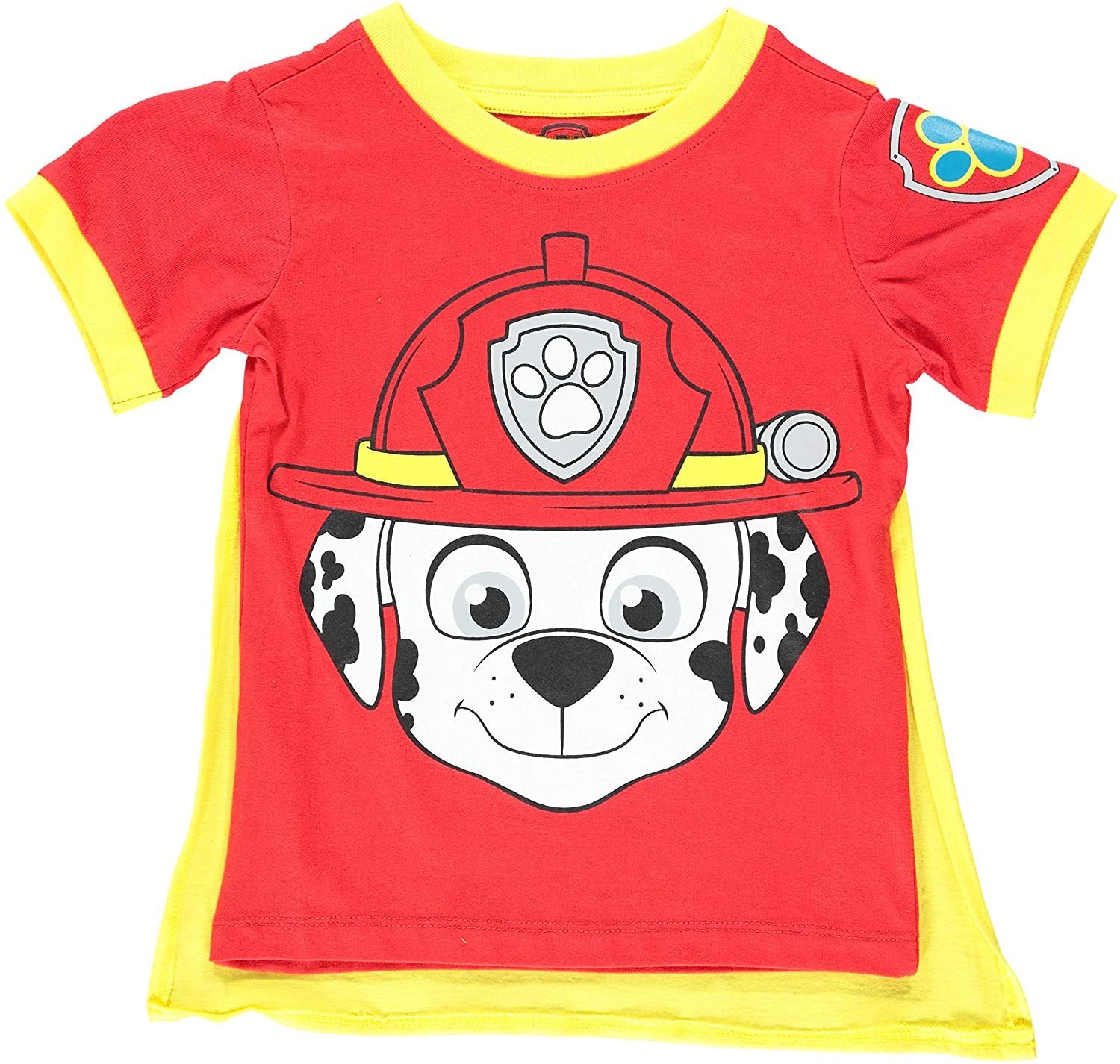 Boys Paw Patrol Cape T-Shirt - Chase, Marshall, Skye - Paw Patrol Cape Tee - Toddlers 2T-5T