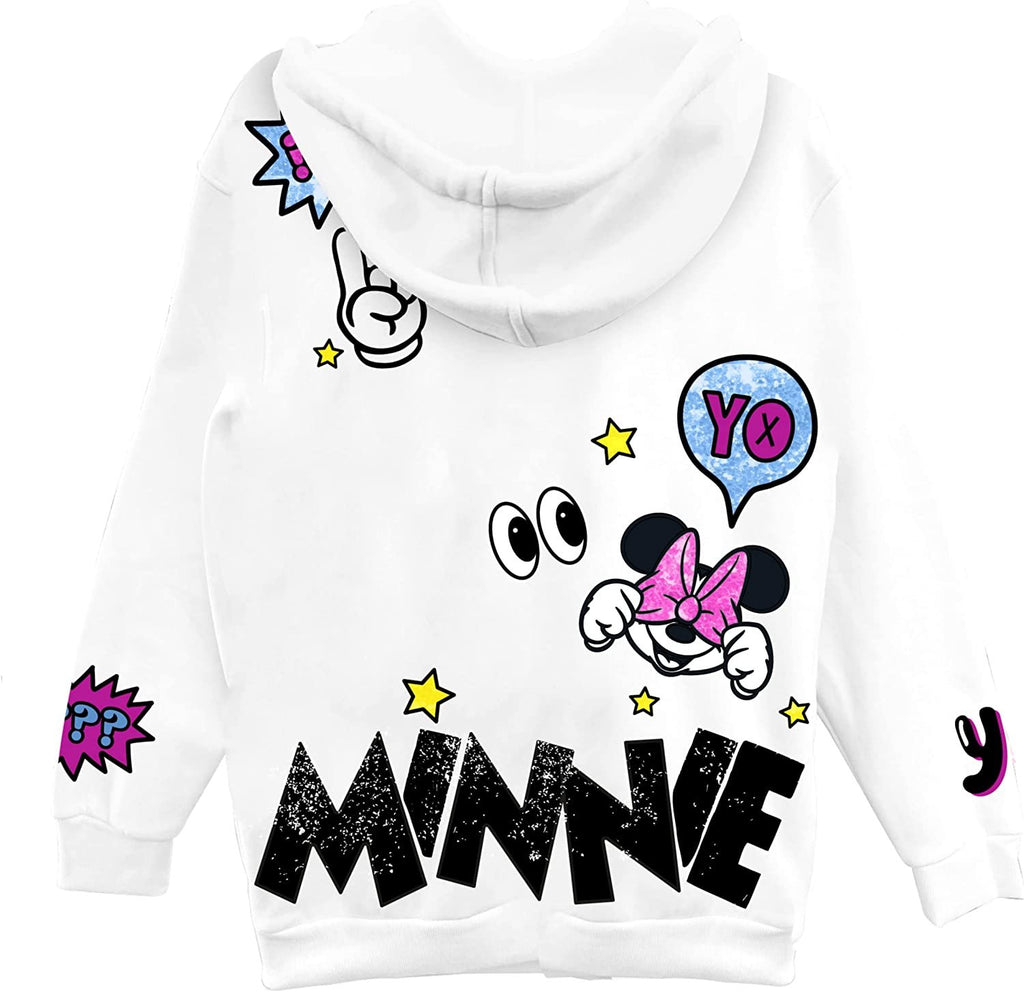 Minnie Mouse Girls Hoodie - Minnie Mouse Skimmer Pullover Hoodie- Sizes 4-16