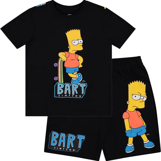 The Simpsons Boy's Bart T-Shirt and Shorts Bundle Clothing Set- Little and Big Boys Bart Simpson Sizes 4-20