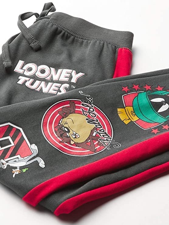LOONEY TUNES Boys Graphic Hoodie, T-shirt, & Jogger Sweatpant, 3-piece Athleisure Outfit Bundle Set - Boys 4-20